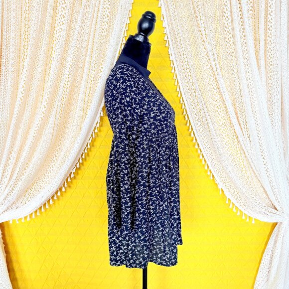 Denim & Supply Ralph Lauren Black & White Floral Babydoll Dress Size XS | Y2k - Picture 6 of 16